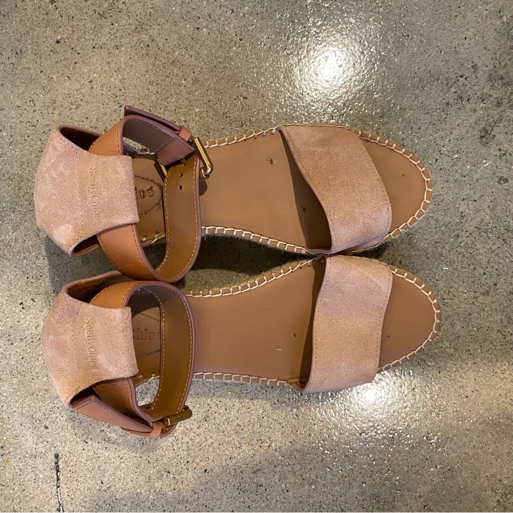See by Chloé Women's Glyn Ankle-Strap Platform Wedge Sandals